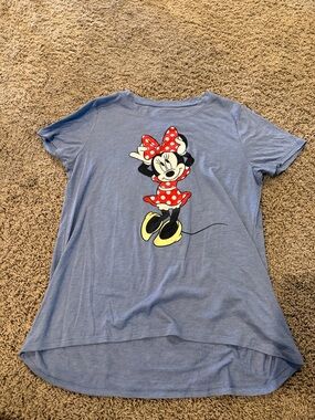 Disney Girls Light Blue Minnie Mouse Short Sleeve Tee
